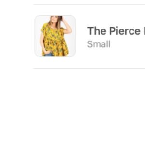 Piper & Scoot Pierce Floral Peplum Blouse in Mustard